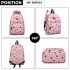 E1401 UN - Miss Lulu Large Backpack Unicorn Print - Pink